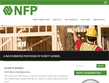 Tablet Screenshot of nfpsurety.com